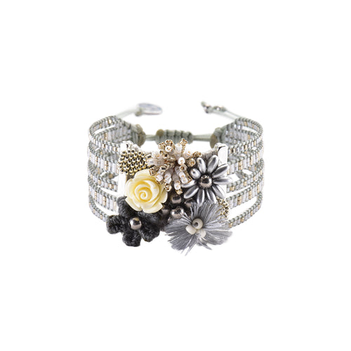 Rio Flowers-SP-M-6730 (Gris, Plateado, Beige)